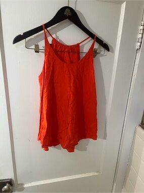 EUC A. Byer Vibrant Orange Spaghetti Strap Cami Top - Size Small